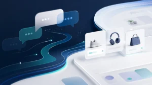 Konversationelle Suche mit Produktkarten als Symbol für Google Ads in der KI-Suche